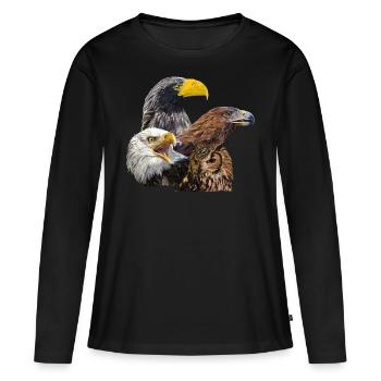 Raptors - Women's Premium Organic Long Sleeve Shirt - black - Front - Julia (174cm)