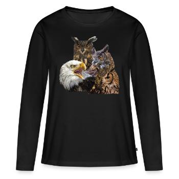 Raptors - Women's Premium Organic Long Sleeve Shirt - black - Front - Julia (174cm)