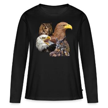 Raptors - Women's Premium Organic Long Sleeve Shirt - black - Front - Julia (174cm)