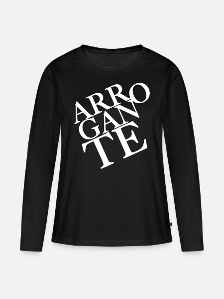 ARROGANT WHITE - Frauen Premium Bio Langarmshirt -