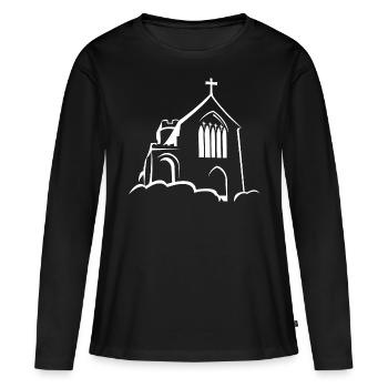 Kirche - Frauen Premium Bio Langarmshirt - Schwarz - Vorne - Julia (174cm)