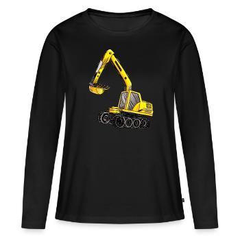 Bagger Cadeau idée cadeau - T-shirt manches longues Premium bio Femme - noir - Devant - Julia (174cm)