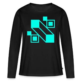 Abstract forms - Women's Premium Organic Long Sleeve Shirt - black - Front - Julia (174cm)