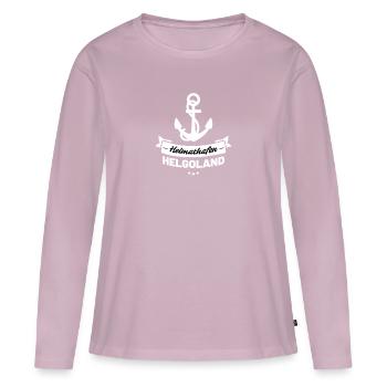 Heimathafen Helgoland - Frauen Premium Bio Langarmshirt - Altrosa - Vorne - Julia (174cm)