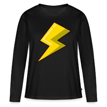 Blitz Comic Rapide - T-shirt manches longues Premium bio Femme - noir - Devant - Julia (174cm)