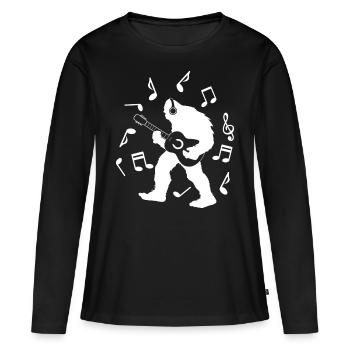 Bigfoot Sasquatch Yeti - T-shirt manches longues Premium bio Femme - noir - Devant - Julia (174cm)