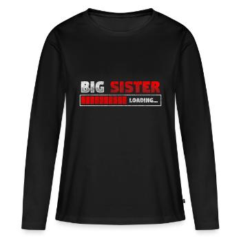Siblings Little Sister Pregnant - Women's Premium Organic Long Sleeve Shirt - black - Front - Julia (174cm)