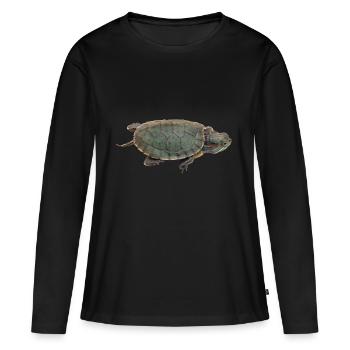 turtle schildkroete tiere animals4 - Frauen Premium Bio Langarmshirt - Schwarz - Vorne - Julia (174cm)