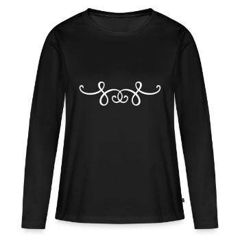 élément d'ornements - T-shirt manches longues Premium bio Femme - noir - Devant - Julia (174cm)