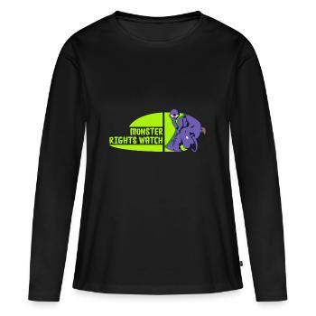 monster rights watch 2.0 - Frauen Premium Bio Langarmshirt - Schwarz - Vorne - Julia (174cm)