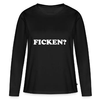 Ficken - Frauen Premium Bio Langarmshirt - Schwarz - Vorne - Julia (174cm)