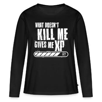 Gaming - T-shirt manches longues Premium bio Femme - noir - Devant - Julia (174cm)