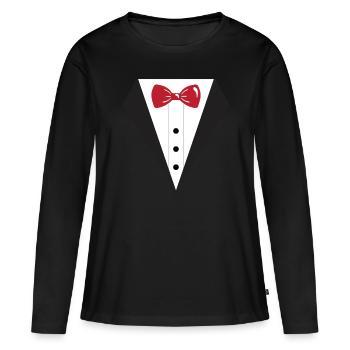 Groom Best Man JGA Gift - Women's Premium Organic Long Sleeve Shirt - black - Front - Julia (174cm)