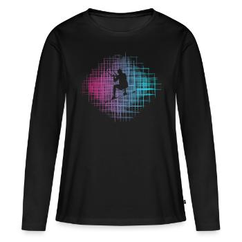 Kite - Women's Premium Organic Long Sleeve Shirt - black - Front - Julia (174cm)