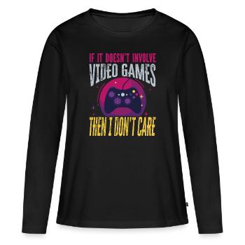 Gamer Gamer Designs - Women's Premium Organic Long Sleeve Shirt - black - Front - Julia (174cm)