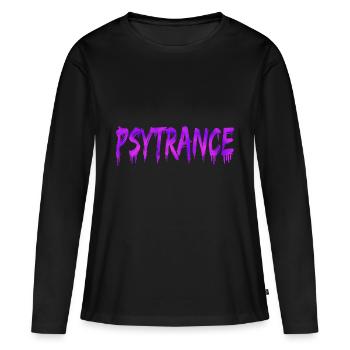 Psytrance Goa Trance - T-shirt manches longues Premium bio Femme - noir - Devant - Julia (174cm)