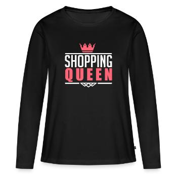 Shopping Queen Shop Shopping Queen Gift - Women's Premium Organic Long Sleeve Shirt - black - Front - Julia (174cm)