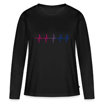 Bisexual Gay Pride - Women's Premium Organic Long Sleeve Shirt - black - Front - Julia (174cm)