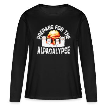 Prepare For The Alpacalypse - Women's Premium Organic Long Sleeve Shirt - black - Front - Julia (174cm)