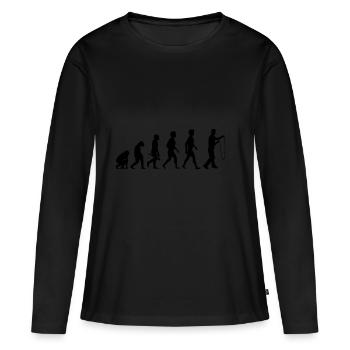 seilspringen tau fitness seilspringer seil springe - Frauen Premium Bio Langarmshirt - Schwarz - Vorne - Julia (174cm)