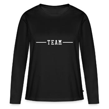 coup d'équipe - T-shirt manches longues Premium bio Femme - noir - Devant - Julia (174cm)