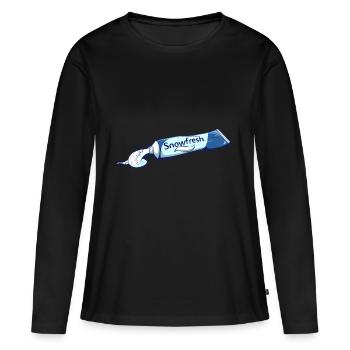 snowfresh - T-shirt manches longues Premium bio Femme - noir - Devant - Julia (174cm)