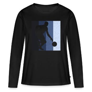 Basket-ball basket-ball équipe de basket - T-shirt manches longues Premium bio Femme - noir - Devant - Julia (174cm)
