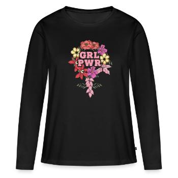 Feminist Feminismus Feministin - Frauen Premium Bio Langarmshirt - Schwarz - Vorne - Julia (174cm)