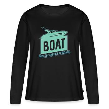 Voilier de bateau de plaisance - T-shirt manches longues Premium bio Femme - noir - Devant - Julia (174cm)