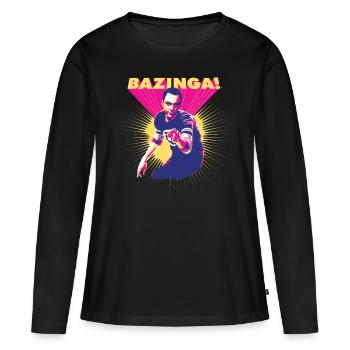 The Big Bang Theory - T-shirt manches longues Premium bio Femme - noir - Devant - Julia (174cm)