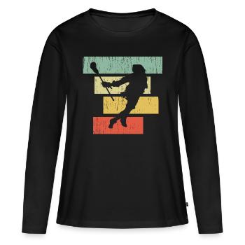 lacrosse - T-shirt manches longues Premium bio Femme - noir - Devant - Julia (174cm)