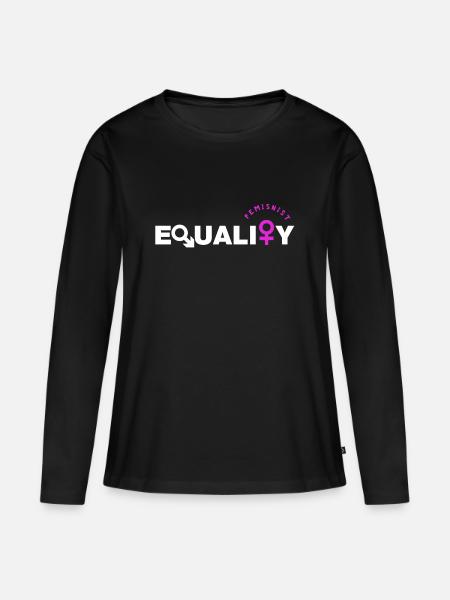 Feminist - Feminismus - Equality - Frauen Premium Bio Langarmshirt - Schwarz