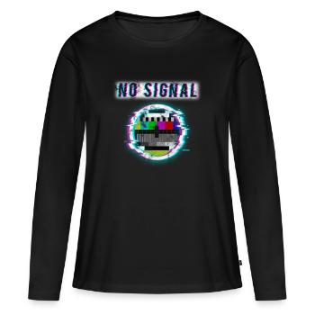 Modèle de test - T-shirt manches longues Premium bio Femme - noir - Devant - Julia (174cm)