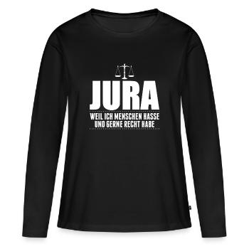 Anwalt - Frauen Premium Bio Langarmshirt - Schwarz - Vorne - Julia (174cm)