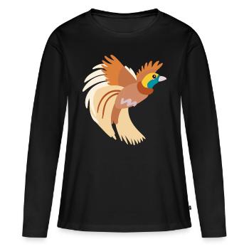 Bird of paradise - Women's Premium Organic Long Sleeve Shirt - black - Front - Julia (174cm)