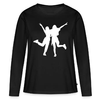 Les meilleures amies des filles Les meilleures amies des filles - T-shirt manches longues Premium bio Femme - noir - Devant - Julia (174cm)