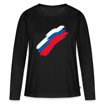 République tchèque - T-shirt manches longues Premium bio Femme - noir - Devant - Julia (174cm)