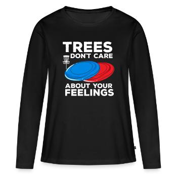 Disc Golf Disc-Golf - Frauen Premium Bio Langarmshirt - Schwarz - Vorne - Julia (174cm)