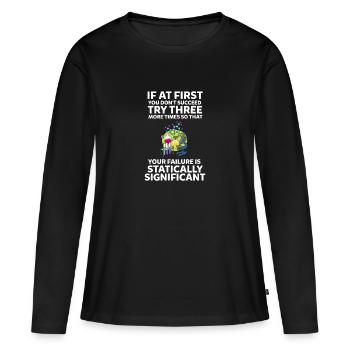 Scientifique scientifique - T-shirt manches longues Premium bio Femme - noir - Devant - Julia (174cm)