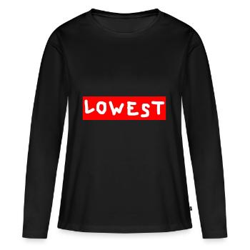 Mode le plus bas contre - T-shirt manches longues Premium bio Femme - noir - Devant - Julia (174cm)