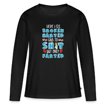 Lovesick toilette diarrhée de toilette - T-shirt manches longues Premium bio Femme - noir - Devant - Julia (174cm)