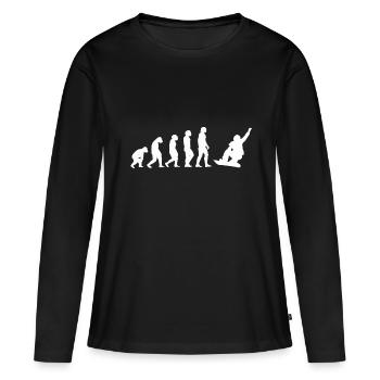 Snowboard Snowboard Snowboard - T-shirt manches longues Premium bio Femme - noir - Devant - Julia (174cm)