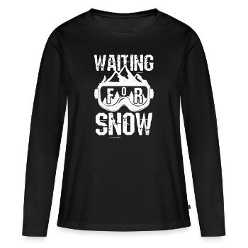 Snowboard Snowboard Snowboard - T-shirt manches longues Premium bio Femme - noir - Devant - Julia (174cm)