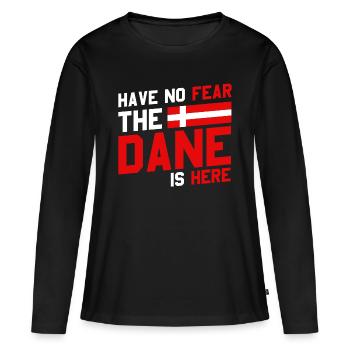 Flagge Daenemark Farben Angst Land Norden - Frauen Premium Bio Langarmshirt - Schwarz - Vorne - Julia (174cm)