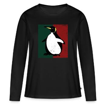 manchot - T-shirt manches longues Premium bio Femme - noir - Devant - Julia (174cm)