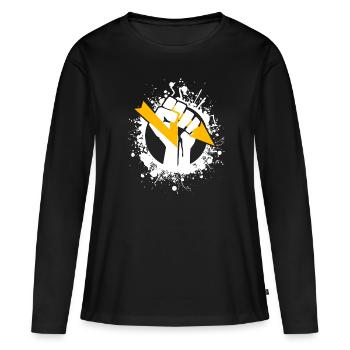 Electronics Electrician Electricity Lightning Electricity - Women's Premium Organic Long Sleeve Shirt - black - Front - Julia (174cm)