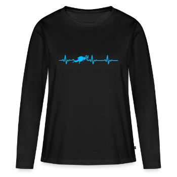 Plongeurs plongeurs - T-shirt manches longues Premium bio Femme - noir - Devant - Julia (174cm)