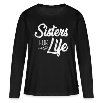 sisters forever - Women's Premium Organic Long Sleeve Shirt - black - Front - Julia (174cm)
