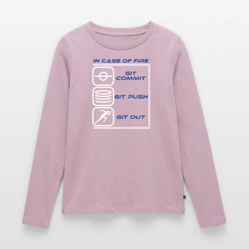 "Im Falle eines Feuers Git Commit Git Push Git Frauen Premium Bio Langarmshirt