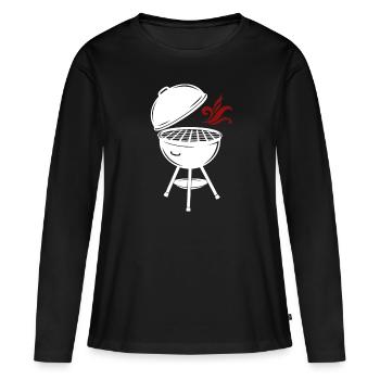 Barbecue Barbecue d’été BARBECUE Barbecue Grill saison - T-shirt manches longues Premium bio Femme - noir - Devant - Julia (174cm)
